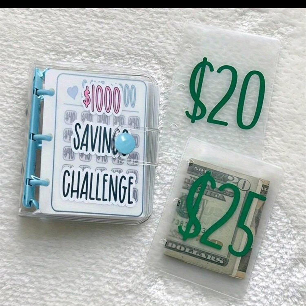 Blue Savings Binder  $1000 Savings Challenge New